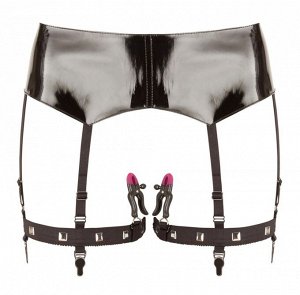 Сбруя на бедра с зажимами для половых губ Suspender Belt with Clamps