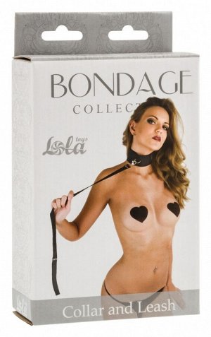 Ошейник с поводком Bondage Collection Collar and Leash (Plus Size)