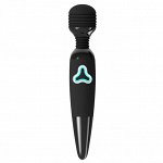 Черный перезаряжаемый вибромассажер для тела Body Wand (7 режимов)