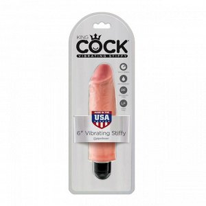 Небольшой реалистичный вибратор PipeDream King Cock Vibrating Stiffy 6'' (многоскор. вибрация)