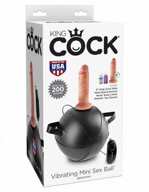 Вибро-мяч с фаллосом Vibrating Mini Sex Ball 6''