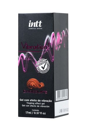 Жидкий массажный гель INTT VIBRATION Chocolate с эффектом вибрации и ароматом шоколада (17 мл)