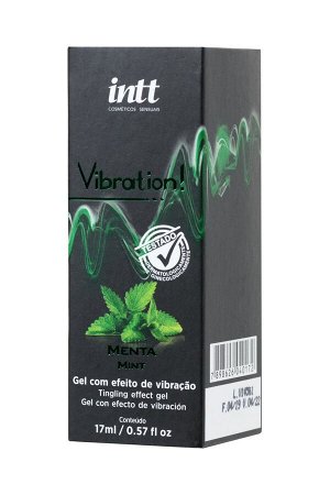 Жидкий массажный гель INTT VIBRATION Mint с эффектом вибрации и ароматом мяты (17 мл)