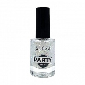 TopFace Лак для ногтей "Party Glitter Nail", 9 мл, тон 101, мерцающие осколки * #