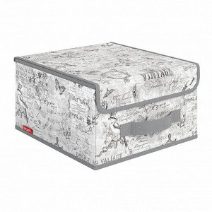 VAL VG-BOX-LS Короб стеллажный с крышкой, малый, 28*30*16 см, VINTAGE GREY, шт