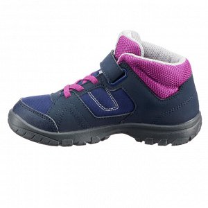 Ботинки детские для горных походов MH100 MID цвет:фиолетовый QUECHUA