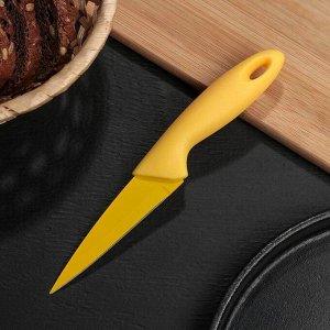 Нож кухонный с антиналипающим покрытием "Яркий луч", лезвие 9,5 см, цвет МИКС