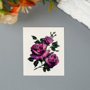 Татуировка на тело "Фиолетовые розы"