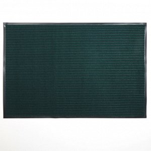 Коврик придверный влаговпитывающий, ребристый, «Стандарт», 80x120 см, цвет зелёный