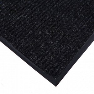 СИМА-ЛЕНД Коврик придверный влаговпитывающий, ребристый, «Стандарт», 90x120 см, цвет чёрный