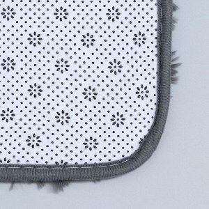 Коврик прямоугольный Доляна «Пушистик», 50x80 см, цвет серый