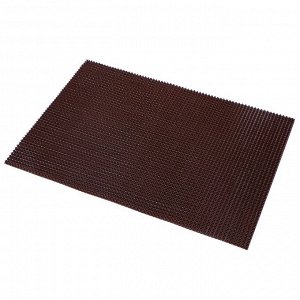 Покрытие ковровое щетинистое «Травка», 60?90 см, цвет тёмный шоколад