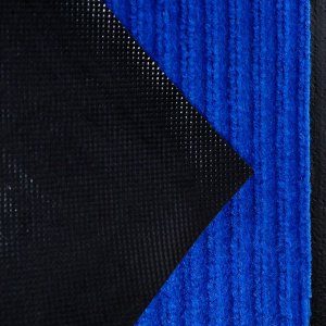 Коврик придверный влаговпитывающий, ребристый, «Стандарт», 50?80 см, цвет синий