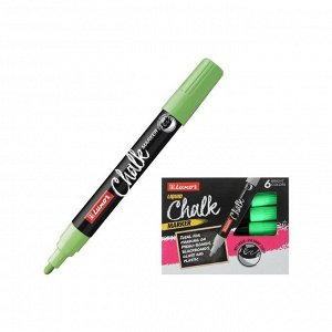 Маркер меловой 1.0 мм Luxor "Chalk Marker" зеленый, пулевидный, водная основа