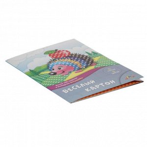 Картон цветной двухсторонний А4, 6 листов, 6 цветов "Ромашки", 200 г/м?, с рисунком