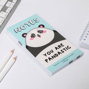 Блокнот с отрывным блоком Notes you are pandastic, 8 х 15,7 см