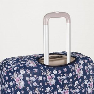 Чехол для чемодана 024 28&quot;, 47*28*69, розовые/голубые цветочки
