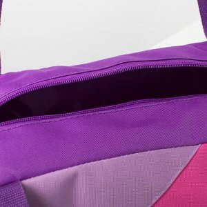Сумка спортивная, отдел на молнии, наружный карман, цвет фиолетовый/розовый