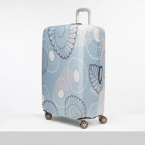 Чехол для чемодана бол 28&quot; Ракушки, 45*30*70, голубой