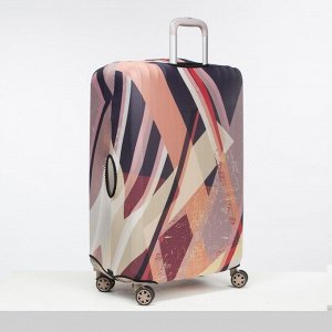 Чехол для чемодана большой 28", цвет коричневый/оранжевый