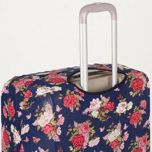 Чехол для чемодана 024 28", 47*28*69, розы на синем