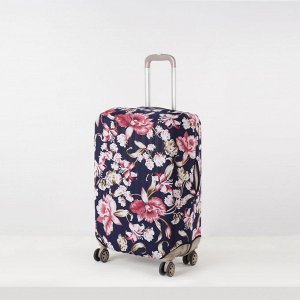 Чехол для чемодана 024 24", 41*25*59, розовые цветы
