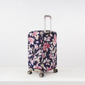 Чехол для чемодана 024 24", 41*25*59, розовые цветы