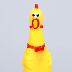 Игрушка пищащая "Курица" малая, 15 см, микс цветов