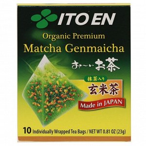 ITOEN Matcha Organic Органический премиум чай Матча с обжаренным рисом 18 гр.1*10 шт.