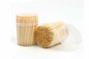 EUROHOUSE Зубочистки бамбуковые в пластиковой банке, 300шт