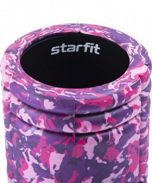 Ролик массажный STARFIT FA-508, 33x14 cм, розовый камуфляж/черный