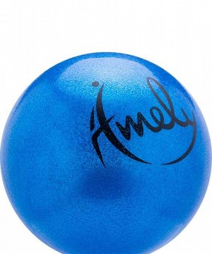 Мяч для художественной гимнастики AGB-303 19 см, синий, с насыщенными блестками