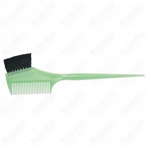 Кисть для окрашивания волос с расчёской Green (black bristles)