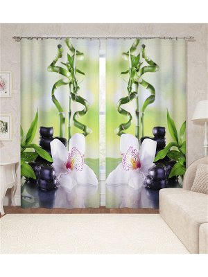 Фотошторы "Бамбук и орхидея"