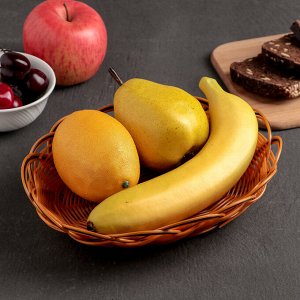 Корзинка для фруктов и xлеба  «Венок», 24?16?6 см, цвет золотистый