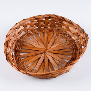 Плошка плетеная ( бамбук), D26xH4,6 коричневый 1962882