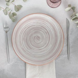 Тарелка обеденная «Искушение», d=26,5 см, цвет розовый