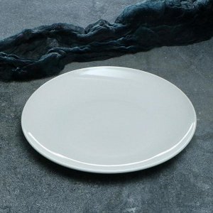 Тарелка "Сиеста", 31 см, белая, с синей каймой, 1 сорт, микс