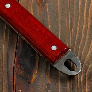 Шумовка для казана Шафран, 60 см, глубокая, узбекская, с деревянной ручкой, металл