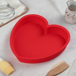 Форма для выпечки «Сердце», 24х23х4 см, цвет МИКС