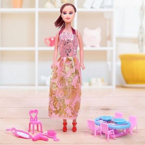 Кукла модель «Лера» в платье, с аксессуарами, МИКС