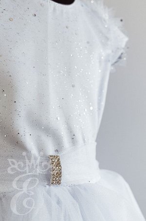 Платье нарядное белое 91076Пб