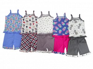 Пижама для девочки летняя (майка и шорты)