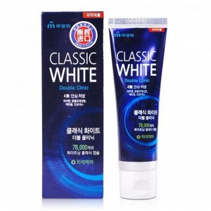 Зубная паста «Classic White» отбеливающая двойного действия с микрогранулами с ароматом мяты (туба в коробке) 110г