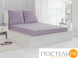 112 Простынь трикотажная "ACELYA" на резинке 2 сп. 70x70 (2шт)  Светло-лаванда