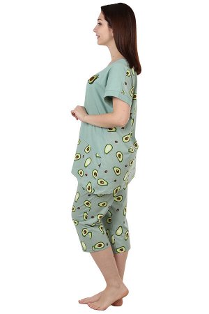 Пижама женская "Авокадо" (бриджи)