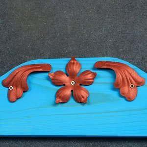 Полка деревянная "Кузнец", цвет голубой, 61 х15 х 6 см