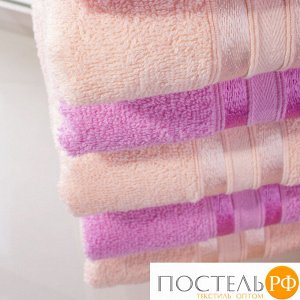 Полотенце для рук, DOME, Harmonika, Розовая Вишня, 30х50 см - 3 ШТУКИ + Peachy, Персиковый, 30х50 см - 3 ШТУКИ