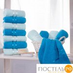 Полотенце для рук, DOME, Harmonika, Menthol, Ментоловый, 30х50 см - 6 ШТУК + Turkis, Темно-бирюзовый, 30х50 см - 6 ШТУК