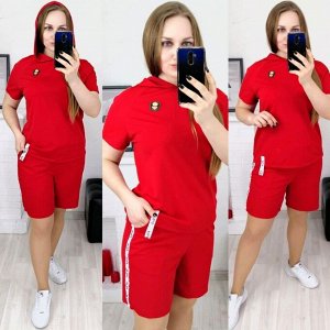 Женский Спортивный костюм 5505 "GCC Лампас" Красный
